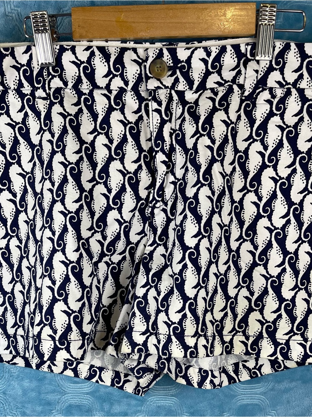 Old Navy Navy and White Seahorse Print Women’s Shorts